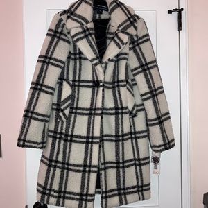 French connection plaid coat